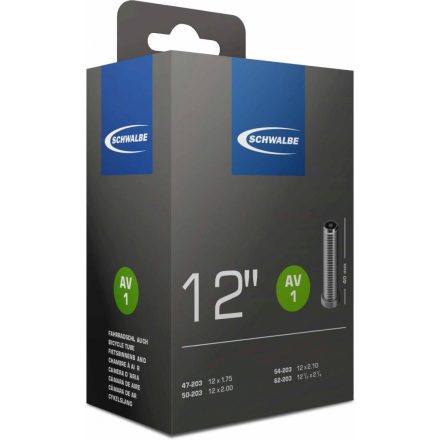BELSŐ SCHWALBE 12 AV1 12x1,75-2,40 40MM  80g {25/7}