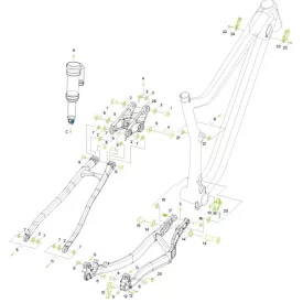   Váz Hardware Kit MERIDA 2017-2020 eONE-TWENTY / eONE-SIXTY csavarszett