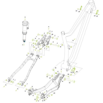 Váz Hardware KIT csavarszet Ninety-Six CF 2021-től
