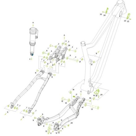 Vázhoz E-bike kulcs fedél eBN 2020/21/22