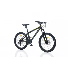   Corelli Felix 1.2 24 MTB gyerek könnyűvázas kerékpár Fekete-Neonsárga