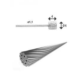   Bowden váltó rozsdam.19szálas 1,1x3000mm 4x4-es niplivel SH-X16