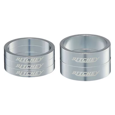 Kormánycsapágy hézagoló RITCHEY CLASSIC Silver 3x5 mm + 2x10 mm / csomag