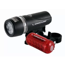   LÁMPASZETT LONGUS E+H 3 FUNKCIÓS/5LED+4 FUNKCIÓS/5LED FEKETE{5/4}