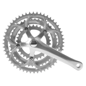   HAJTÓMÛ ALU 170MM 52/42/30T VERSENY/MTB - 8 SEBESSÉGES EZÜST