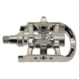   PEDÁL 9/16" SPD & NON-SLIP ALU M-WAVE DRAG-T2 - CRMO TENGELY EZÜST