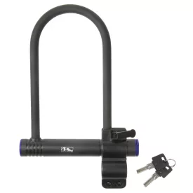   ZÁR U-LAKAT KULCSOS TARTÓVAL 14 x 197 x 245 MM - M-WAVE B245 MATT FEKETE