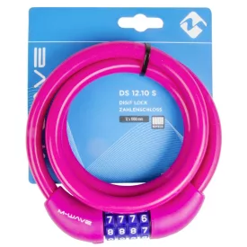   ZÁR SPIRÁL SZÁMKOMBINÁCIÓS 12 x 1000 MM SZILIKONOS - M-WAVE PINK