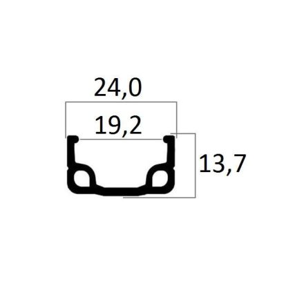 ABRONCS 26X1,75 ALU 36H SZIMPLAFALÚ BERETTA P-24 NATÚR