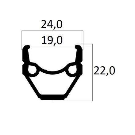 ABRONCS 26X1,75 ALU 36H DUPLAFALÚ BERETTA MT-240 FEKETE CSISZOLT