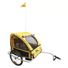   UTÁNFUTÓ GYERMEKSZÁLLÍTÓ ACÉL M-WAVE - ÖSSZECSUKHATÓ 20" (MAX 20KG) SÁRGA / FEKETE