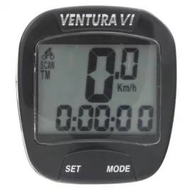 KM ÓRA VEZETÉKES  6 FUNKCIÓS VENTURA VI FEKETE