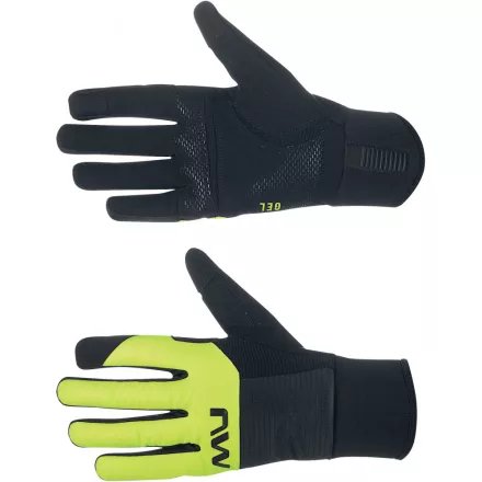 Kesztyű NORTHWAVE téli FAST GEL S hosszú, fekete/fluo sárga