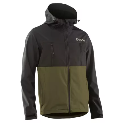 Dzseki NORTHWAVE EASY OUT SOFTSHELL M zöld/fekete