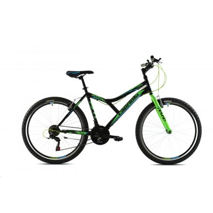 Capriolo Diavolo 600 26" férfi MTB kerékpár 19" Fekete-Zöld-Kék 2020