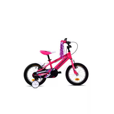 Capriolo Rocket 14" hátra tekerhető gyerek kerékpár Pink