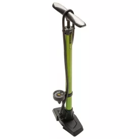   Pumpa BIKEFUN SIROCCO műhely acél, nyomásmérővel, zöld - GF-55E/GR