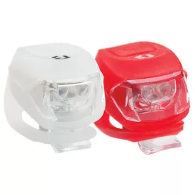   Lámpa BIKEFUN PIXIE szett E+H 2+2 LED, fehér+piros - JY-267-2B-SET