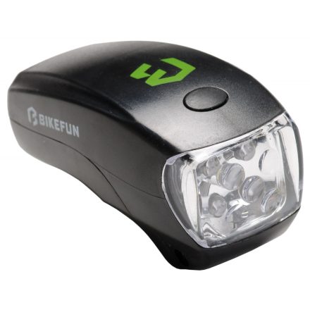 Lámpa BIKEFUN LUCID első 5 fehér LED, 2 funkció, fekete - JY-286B