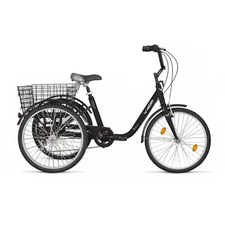 24 Biketek Gommer fekete agyváltós alacsony átlépésű