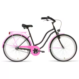 26 Koliken Cruiser kerékpár női fekete-rózsa