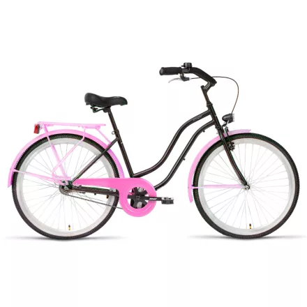 26 Koliken Cruiser kerékpár női fekete-rózsa