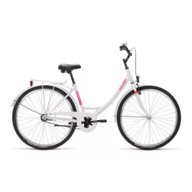 28 Biketek Jázmin kerékpár fehér-rózsaszín