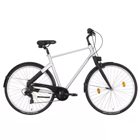   28" TREKKING CITY ALU FÉRFI BEÉPÍTETT VILÁGÍTÁS EZÜST