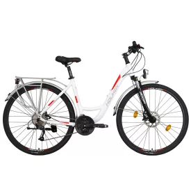   28" KOLIKEN BLACKTOUR 19" VÁZ NŐI FEHÉR-PIROS VÁLTÓS