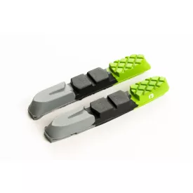   Fékbetét BIKEFUN MTB 72 mm menetes cartridge, zöld/fekete/szürke csak gumi - MTB-955VCR