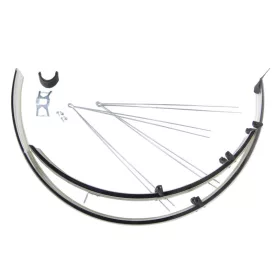   Sárvédő BIKEFUN MTB alu-plastic fekete-ezüst-fekete - OR58B-S-B