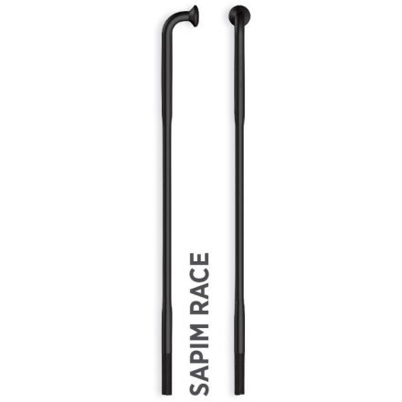 Küllő SAPIM RACE Inox 14G 293mm J-Bend fekete + Polyax réz 14G 12mm fekete