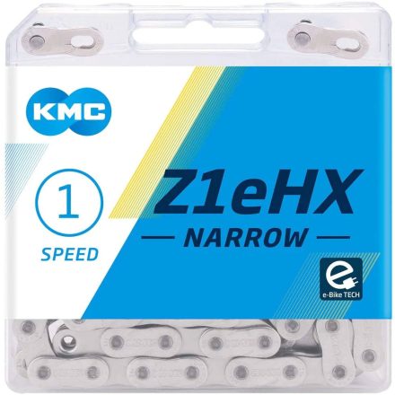 Lánc KMC Z1EHX-N agyváltóhoz 1/2x3/32 112L ezüst (Z610H)